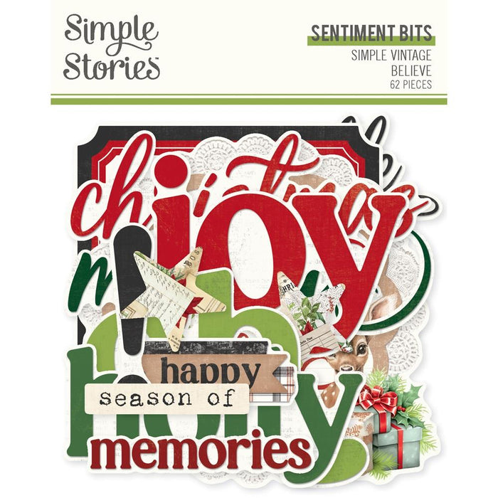 Simple Stories Simple Vintage Believe - Sentiments Bits & Pieces