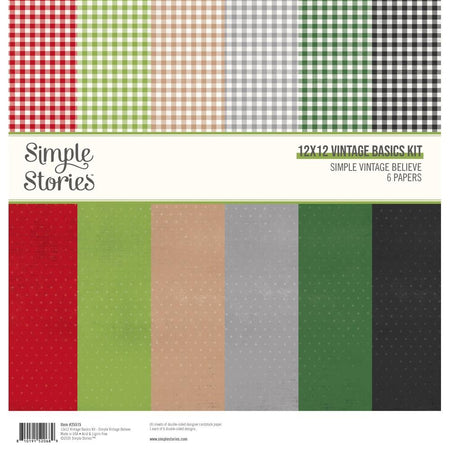 Simple Stories Simple Vintage Believe - 12x12 Simple Basics Collection Kit