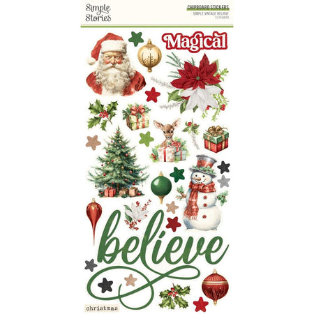 Simple Stories Simple Vintage Believe - Chipboard Stickers