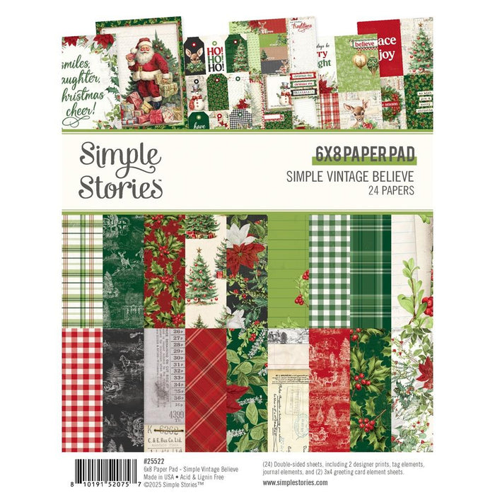 Simple Stories Simple Vintage Believe - 6x8 Paper Pad