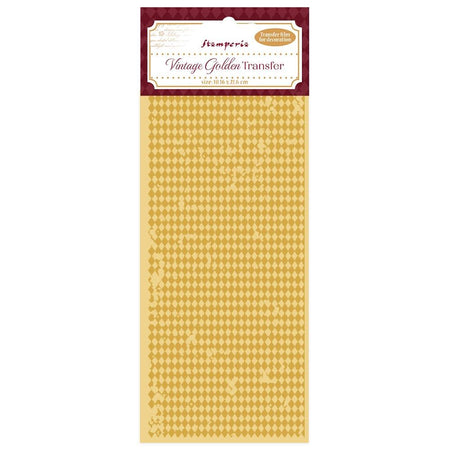 Stamperia Vintage Golden Transfer Film - Rhombuses Pattern