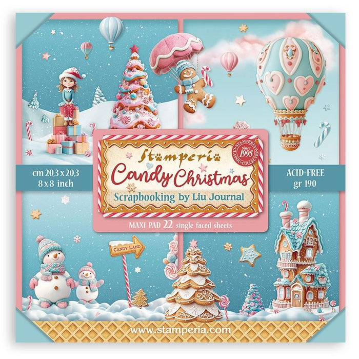 Stamperia Candy Christmas - 8x8 Maxi Paper Pack