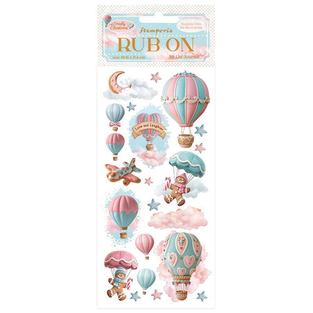 Stamperia Candy Christmas - Air Balloons Rub-Ons