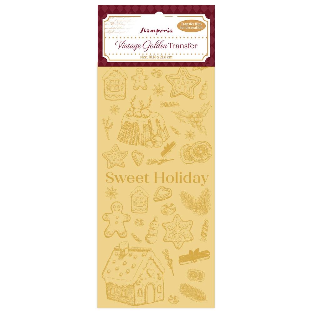 Stamperia Vintage Golden Transfer Film - Sweet Holiday