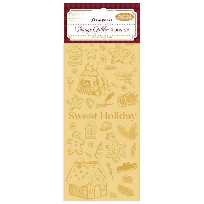 Stamperia Vintage Golden Transfer Film - Sweet Holiday