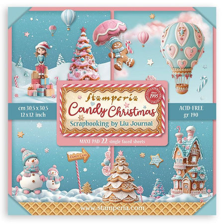 Stamperia Candy Christmas - 12x12 Maxi Paper Pack