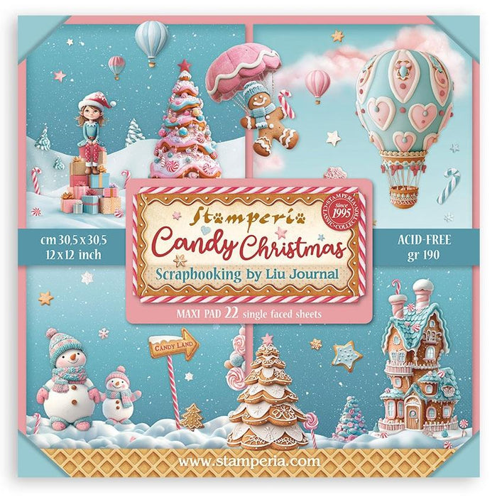 Stamperia Candy Christmas - 12x12 Maxi Paper Pack