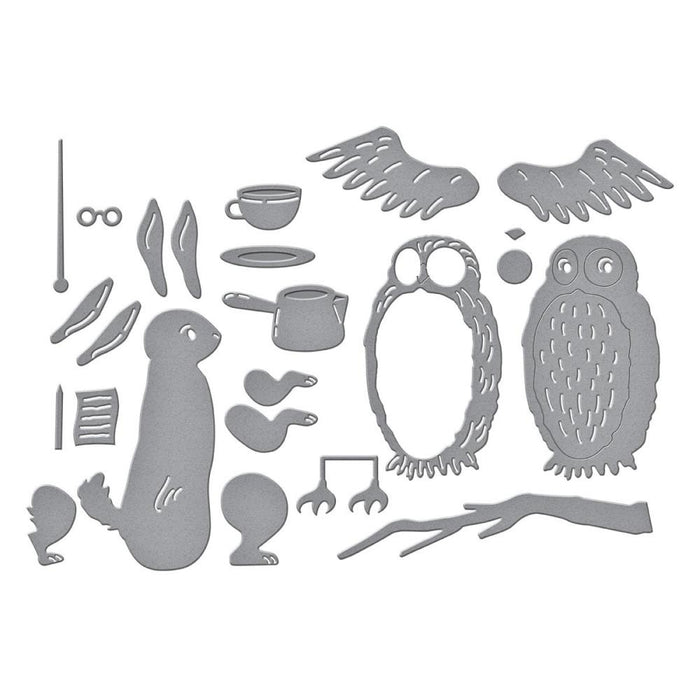 Spellbinders Dies Say Cheese Classic Pooh Birthday - Rabbit & Owl