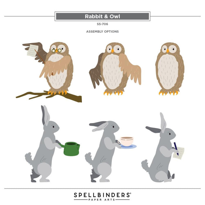 Spellbinders Dies Say Cheese Classic Pooh Birthday - Rabbit & Owl