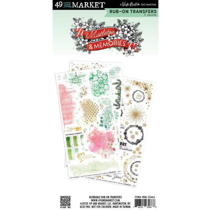 49 & Market Vicki Boutin Mistletoe & Memories - Blendable Rub-On Transfers