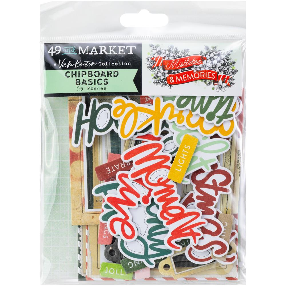 49 & Market Vicki Boutin Mistletoe & Memories - Chipboard Basics