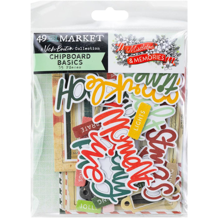 49 & Market Vicki Boutin Mistletoe & Memories - Chipboard Basics