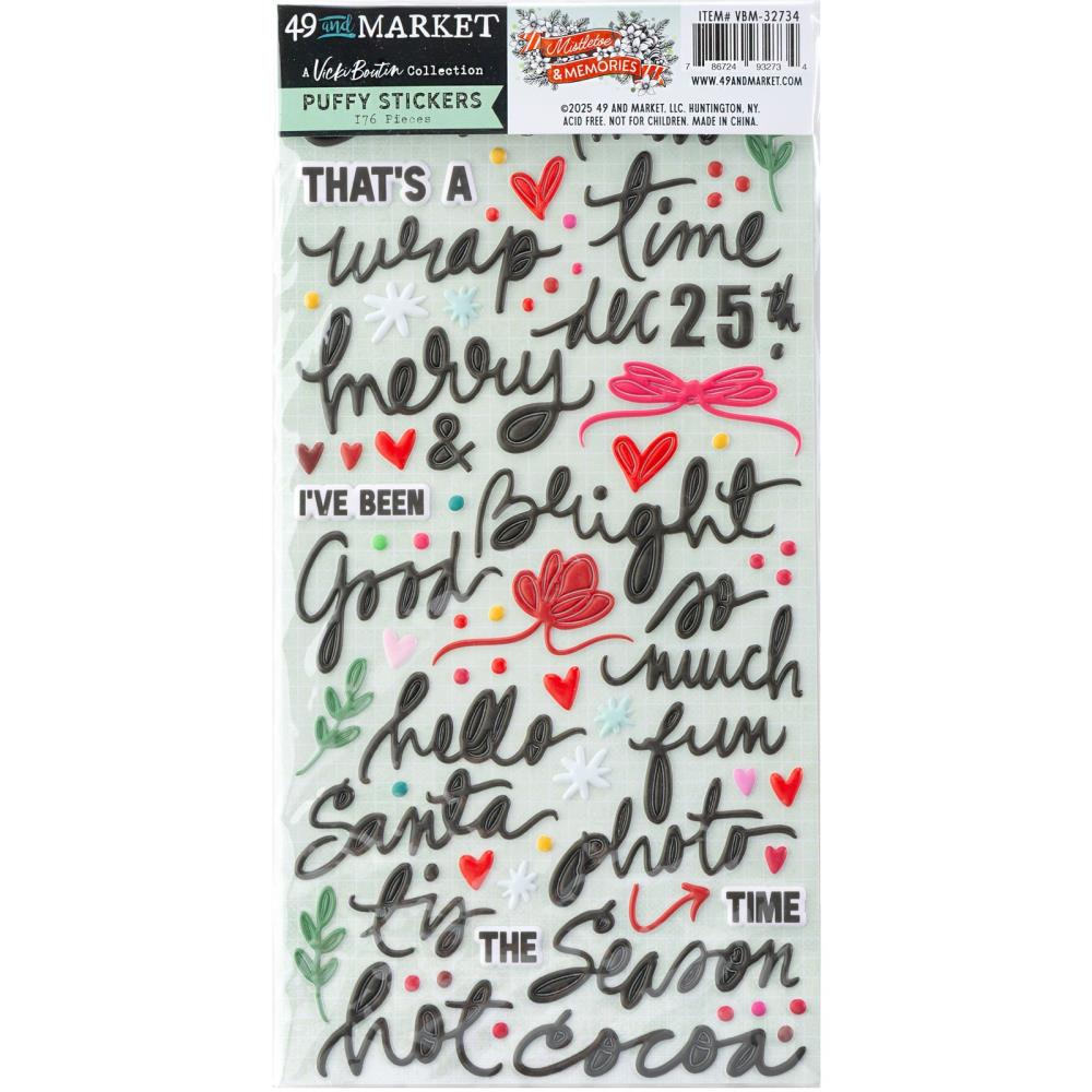 49 & Market Vicki Boutin Mistletoe & Memories - Puffy Stickers