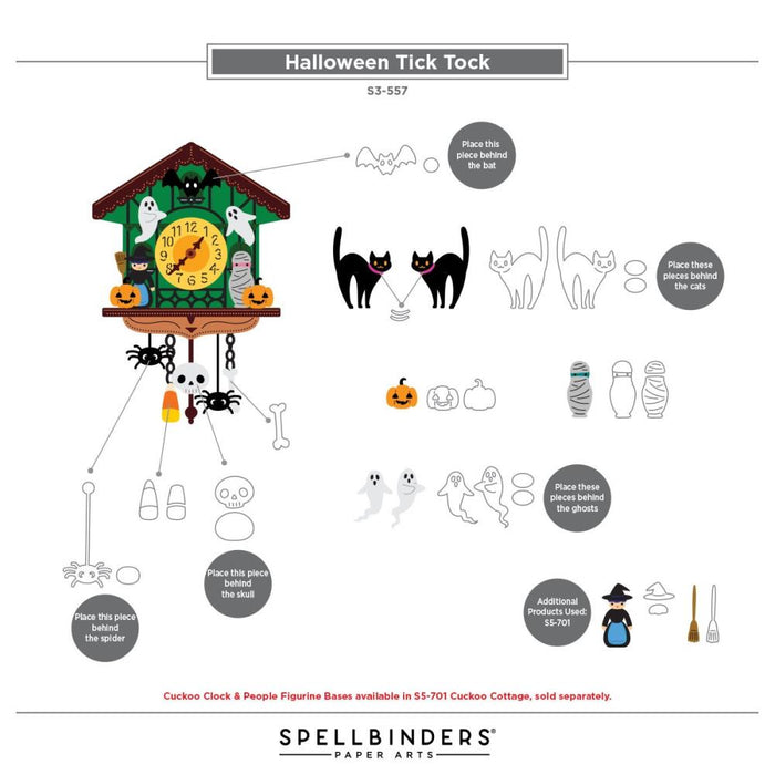 Spellbinders Dies - Halloween Tick Tock