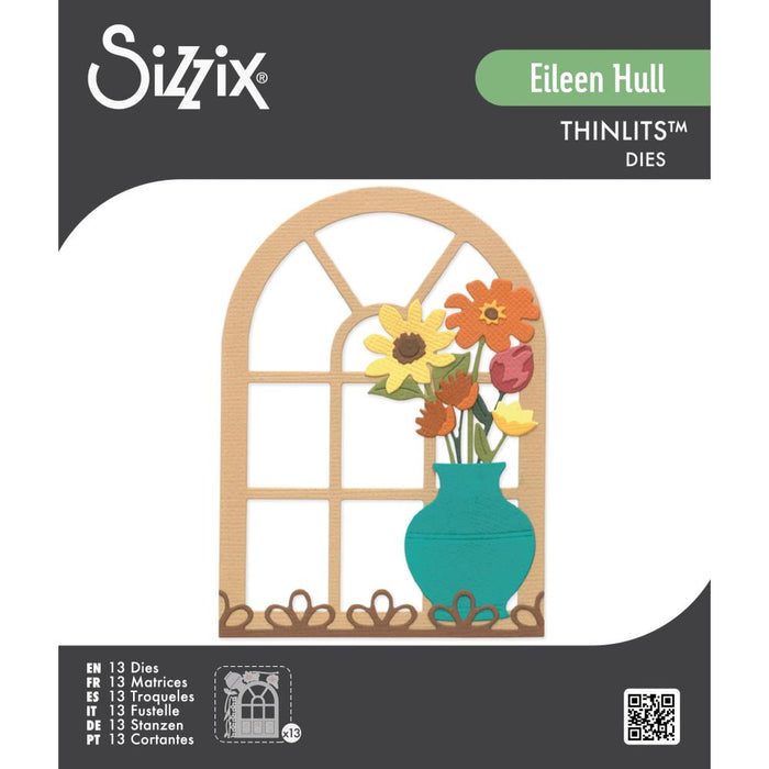 Sizzix Thinlits Die - Windowsill Flowers & Vase