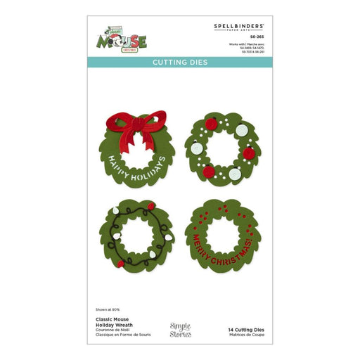 Spellbinders Dies Classic Mouse Christmas - Holiday Wreath