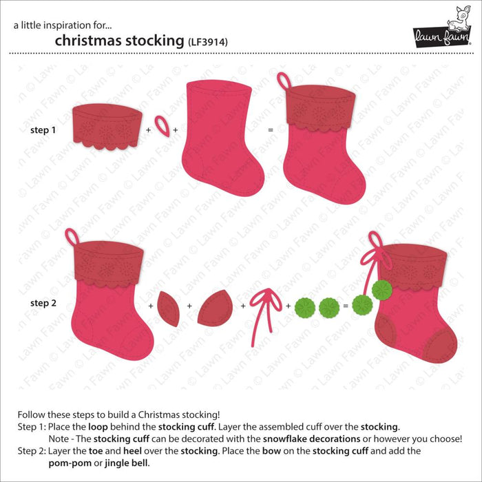 Lawn Fawn Craft Die - Christmas Stocking