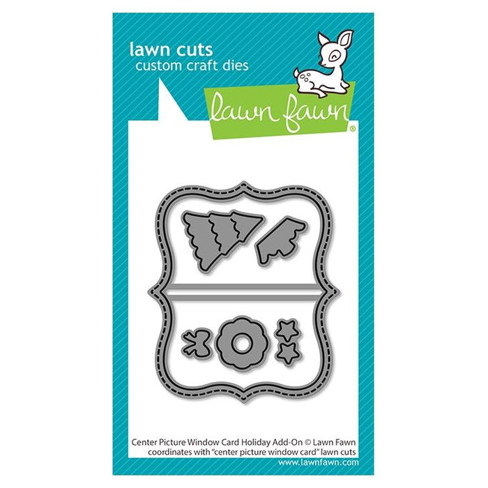 Lawn Fawn Craft Die - Center Picture Window Card Holiday Add-On