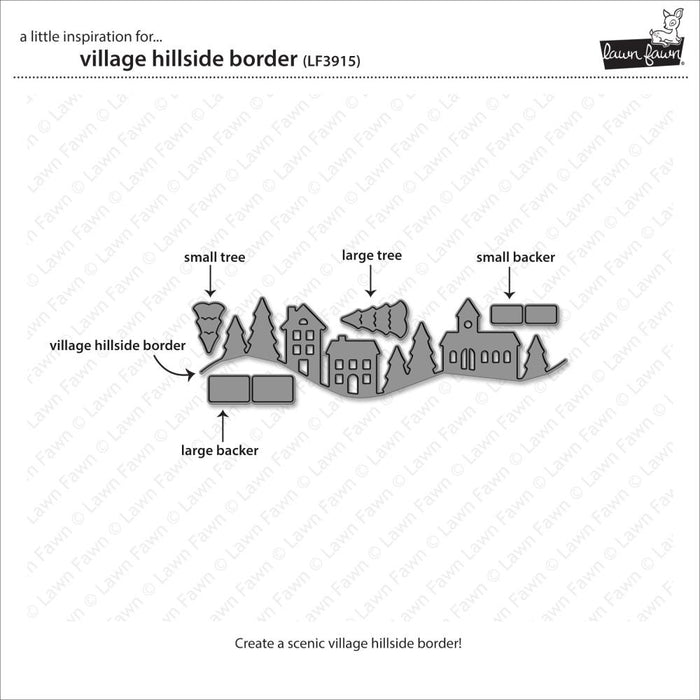 Lawn Fawn Craft Die - Village Hillside Border