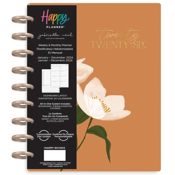 Me & My Big Ideas Happy Planner - Vintage Garden Classic 12 Month Planner Jan 26 - Dec 26