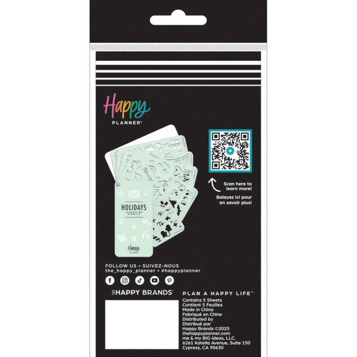 Me & My Big Ideas Happy Planner - Holiday Stencil Fan Book