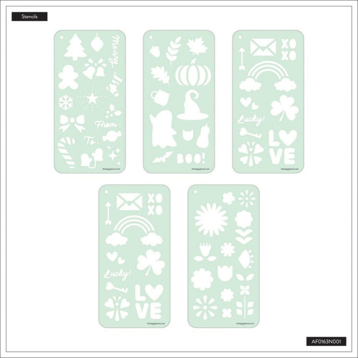 Me & My Big Ideas Happy Planner - Holiday Stencil Fan Book