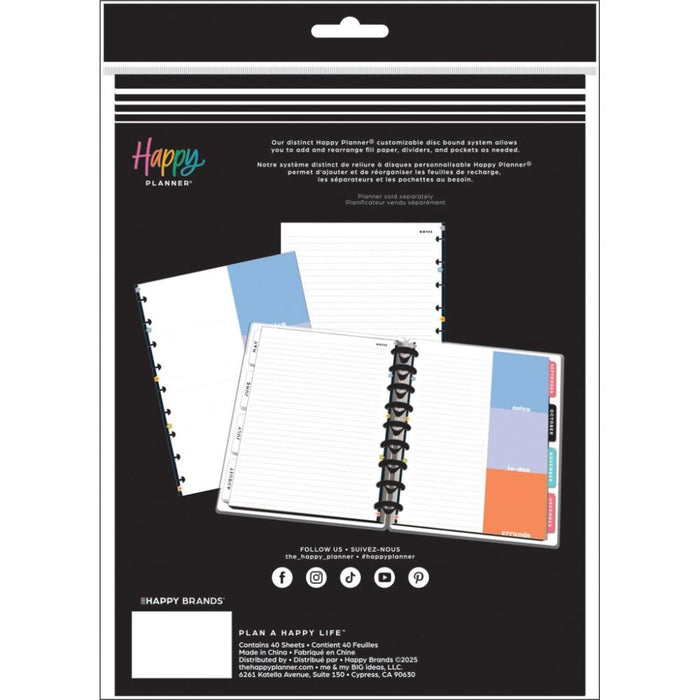 Me & My Big Ideas Happy Planner - Bright Energy Classic Fill Paper