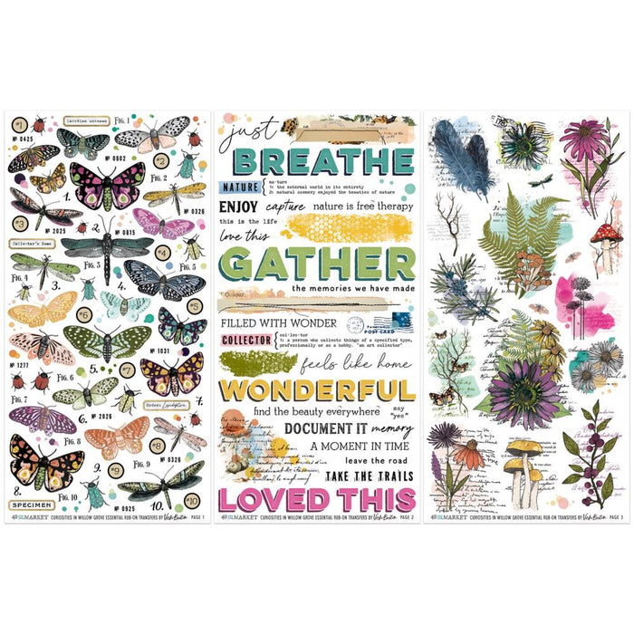 49 & Market Vicki Boutin Curiosities In Willow Grove - Essential Rub-On Transfers
