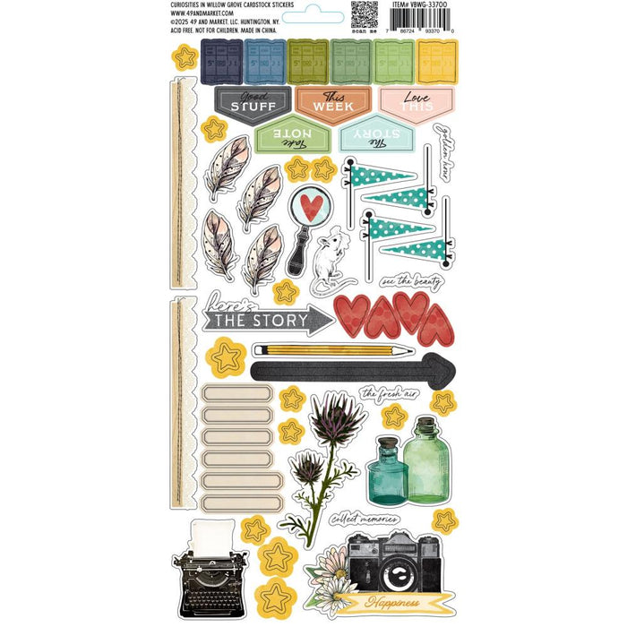 49 & Market Vicki Boutin Curiosities In Willow Grove - Cardstock Stickers