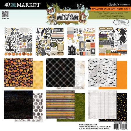49 & Market Vicki Boutin Curiosities In Willow Grove - Halloween Assortment 12x12 Paper Pack