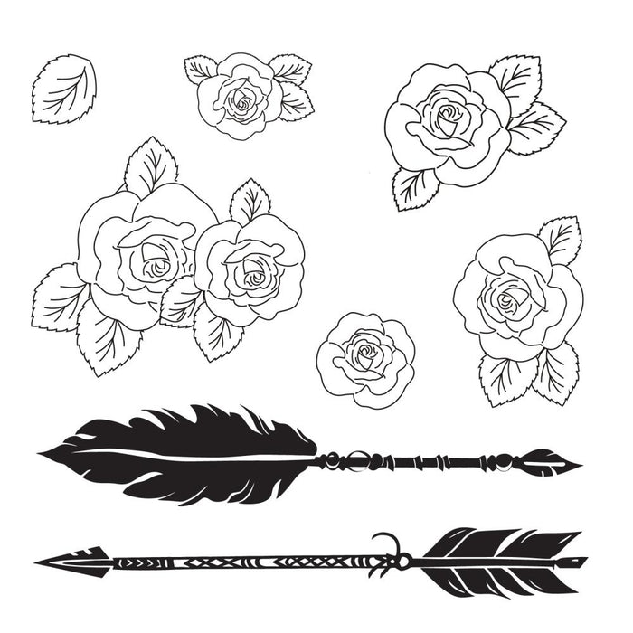 Sizzix Thinlits Die & Stamp Set by 49 & Market - Forces Of Nature