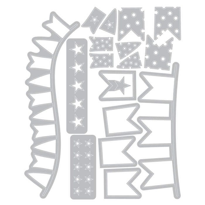 Sizzix Thinlits Stamp & Die Set by 49 & Market - Banner Bash