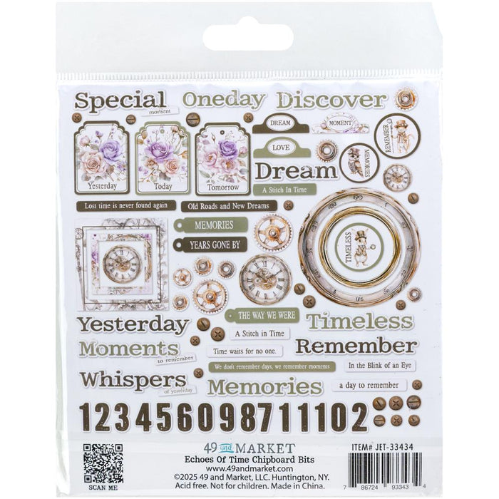 49 & Market Echoes Of Time - Chipboard Set Bits