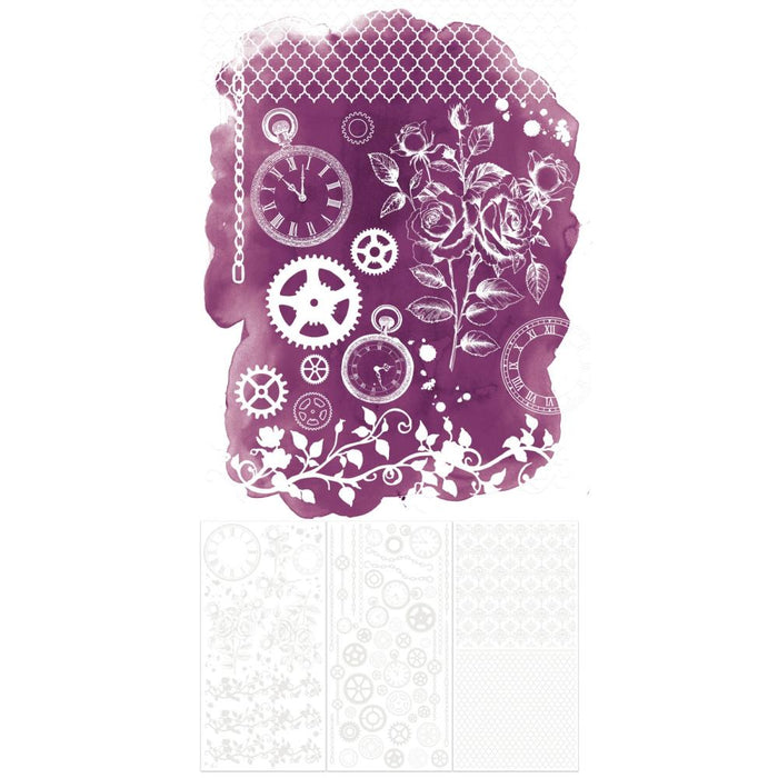 49 & Market Echoes Of Time - Irresistible Times Rub-On Transfer Set