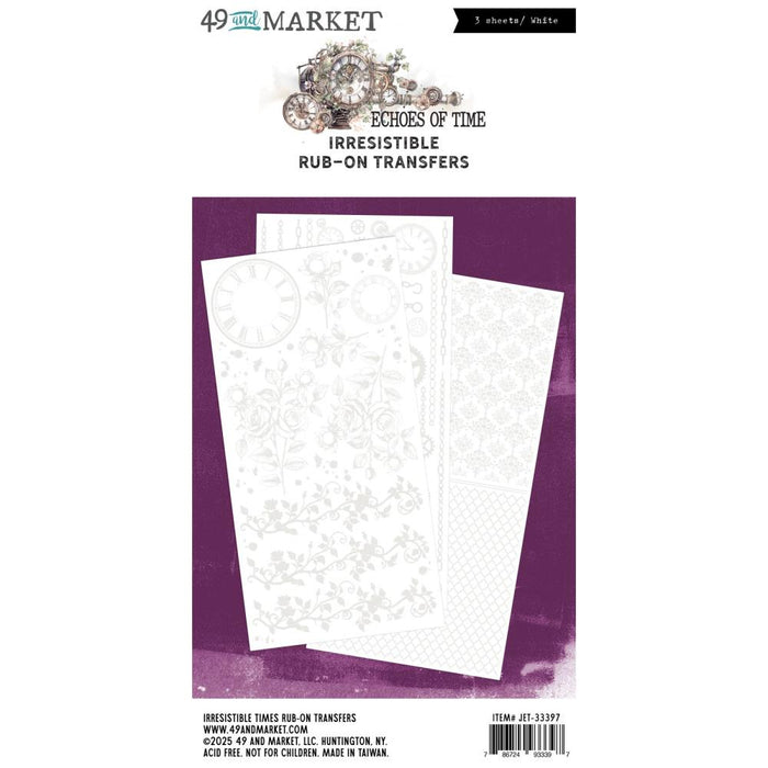 49 & Market Echoes Of Time - Irresistible Times Rub-On Transfer Set