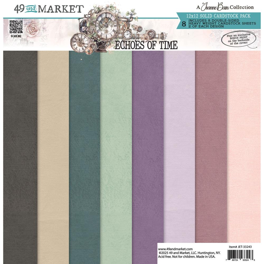 49 & Market Echoes Of Time - 12x12 Solids Collection Pack