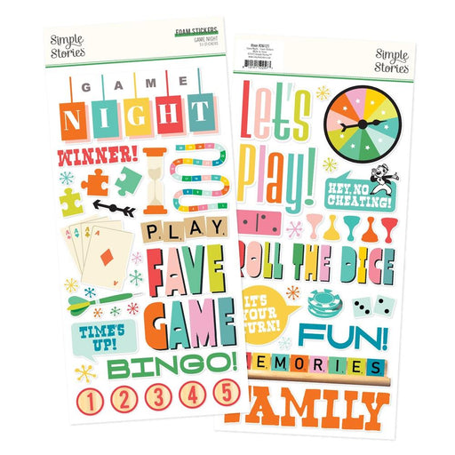 Simple Stories Game Night - Foam Stickers