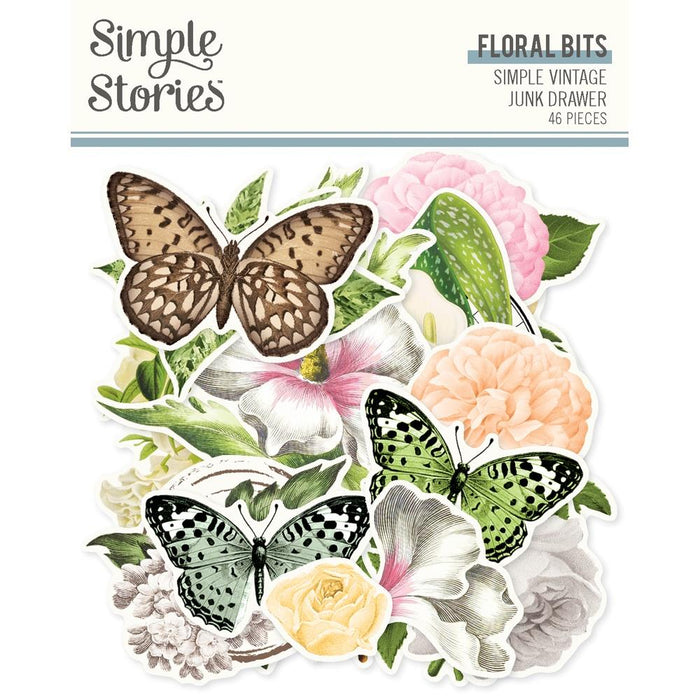 Simple Stories Simple Vintage Junk Drawer - Floral Bits & Pieces