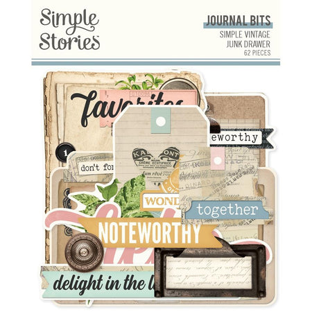 Simple Stories Simple Vintage Junk Drawer - Journal Bits & Pieces