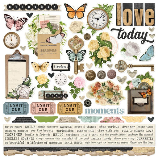 Simple Stories Simple Vintage Junk Drawer - Element Stickers