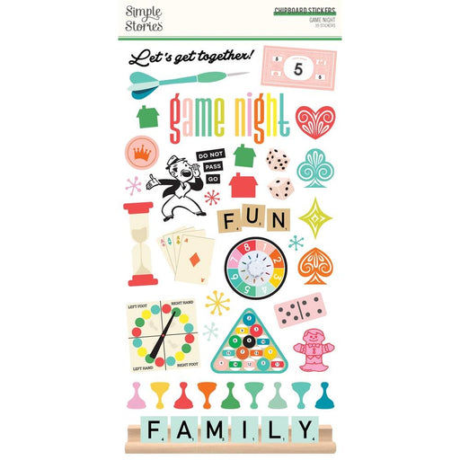 Simple Stories Game Night - Chipboard Stickers
