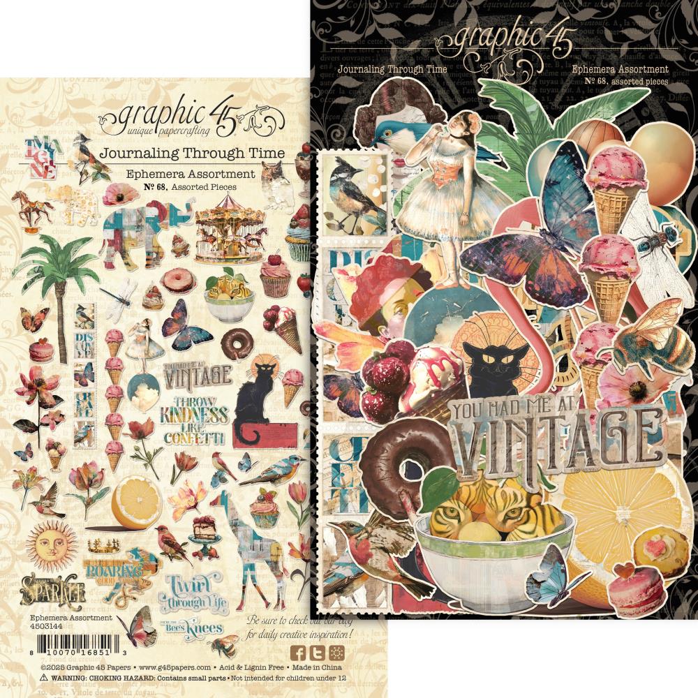 Graphic 45 Journaling Through Time - Ephemera Set