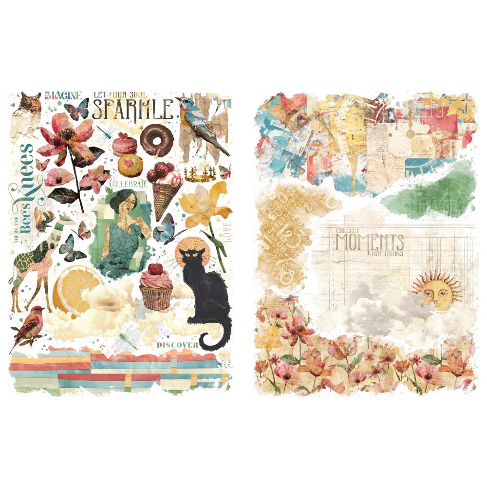 Graphic 45 Journaling Through Time - Rub-On Transfers