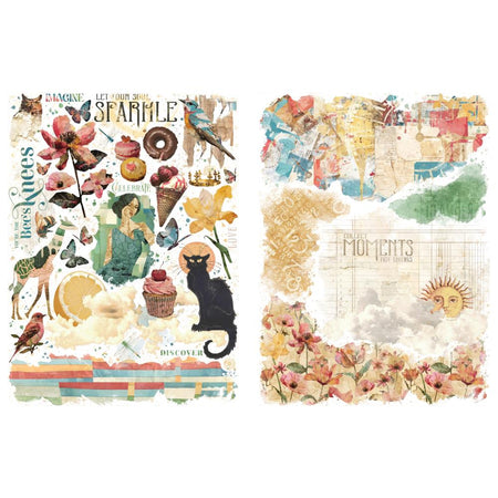 Graphic 45 Journaling Through Time - Rub-On Transfers