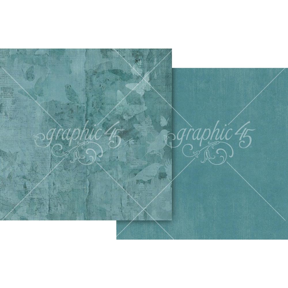 Graphic 45 Journaling Through Time - Bluebird Blue Pattern