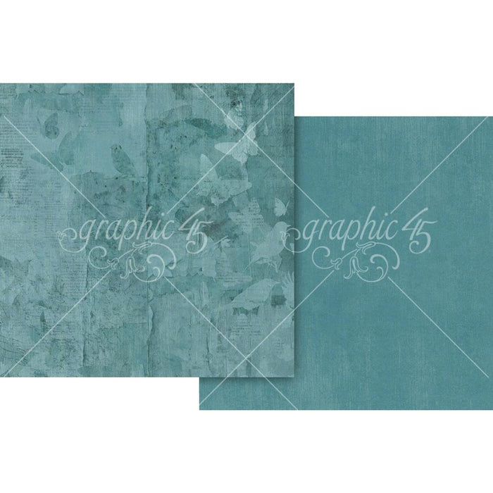 Graphic 45 Journaling Through Time - Bluebird Blue Pattern