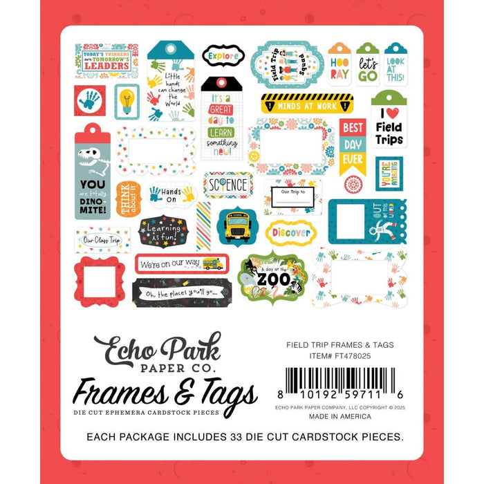 Echo Park Field Trip - Ephemera Frames & Tags