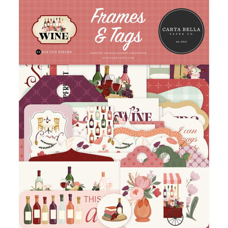 Carta Bella Wine - Ephemera Frames & Tags