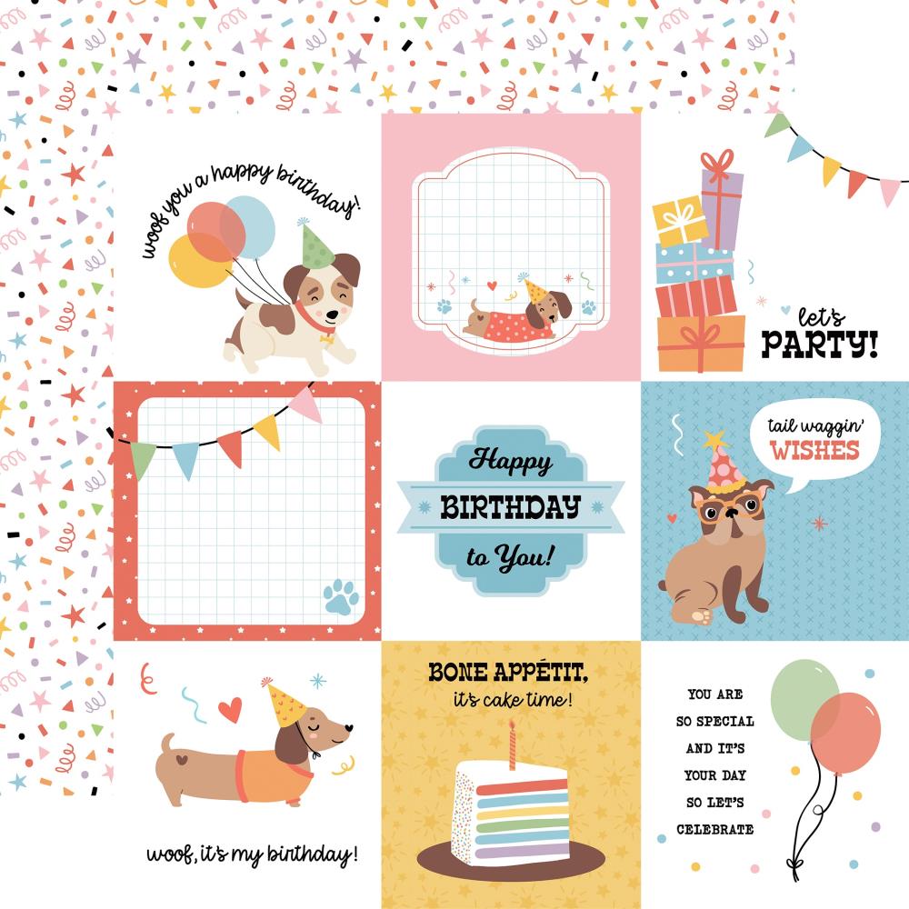 Echo Park Party Animal - 4x4 Journaling Cards