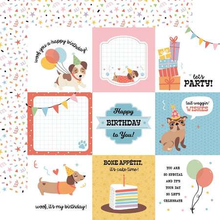 Echo Park Party Animal - 4x4 Journaling Cards